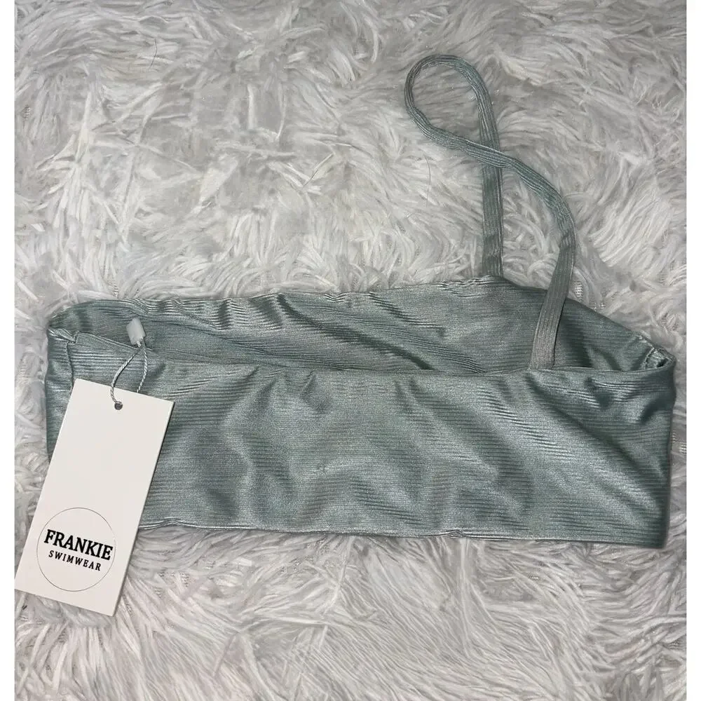 Frankie’s Girls 6 Mint Green Bikini Top. New W/ Tags